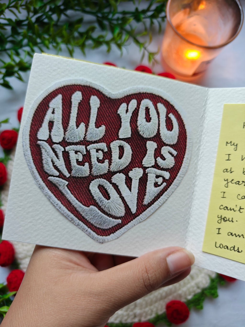 Handmade Popcorn Embroidery Birthday Card