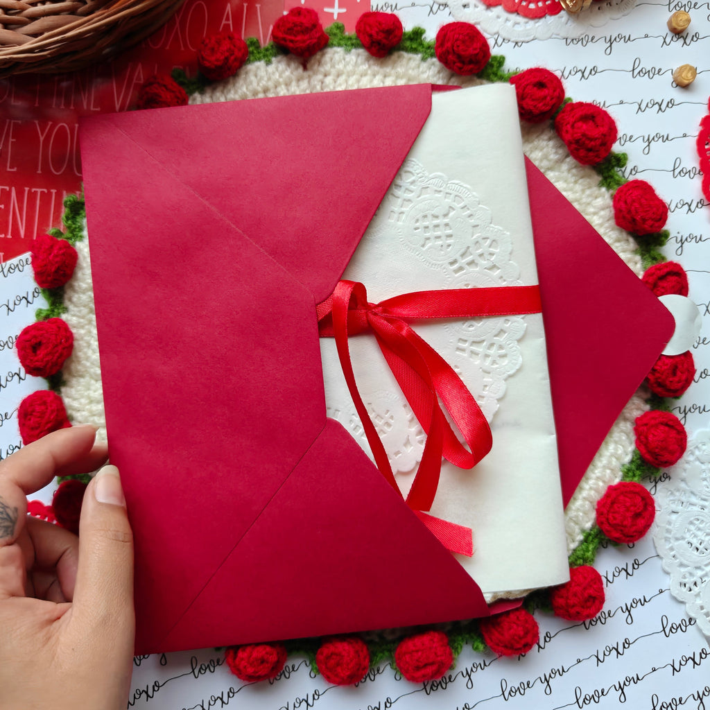Handmade Personalised Red Envelope Letter Gift