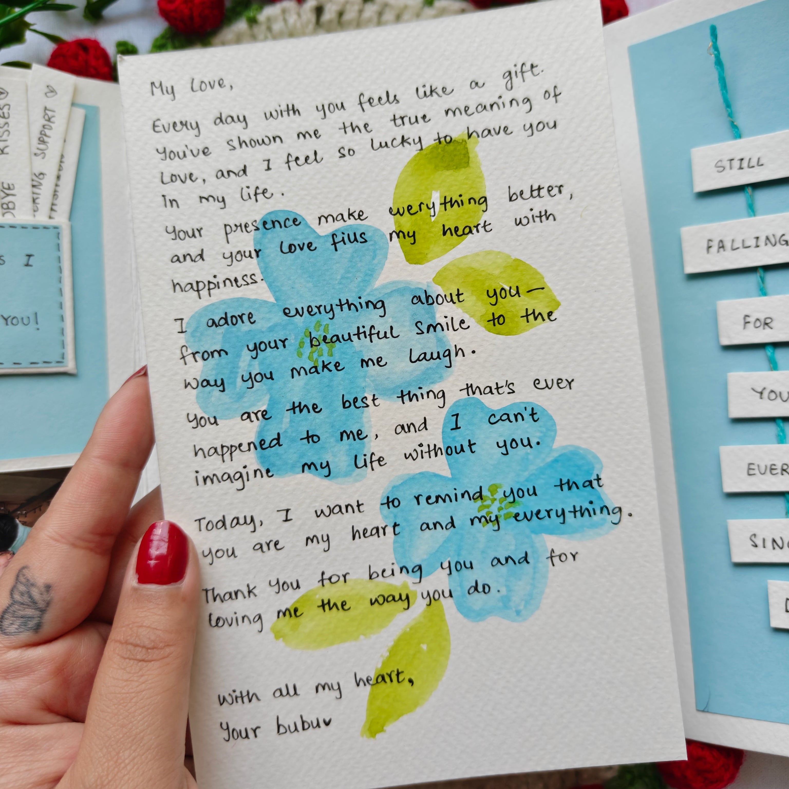 Birthday card - blue theme