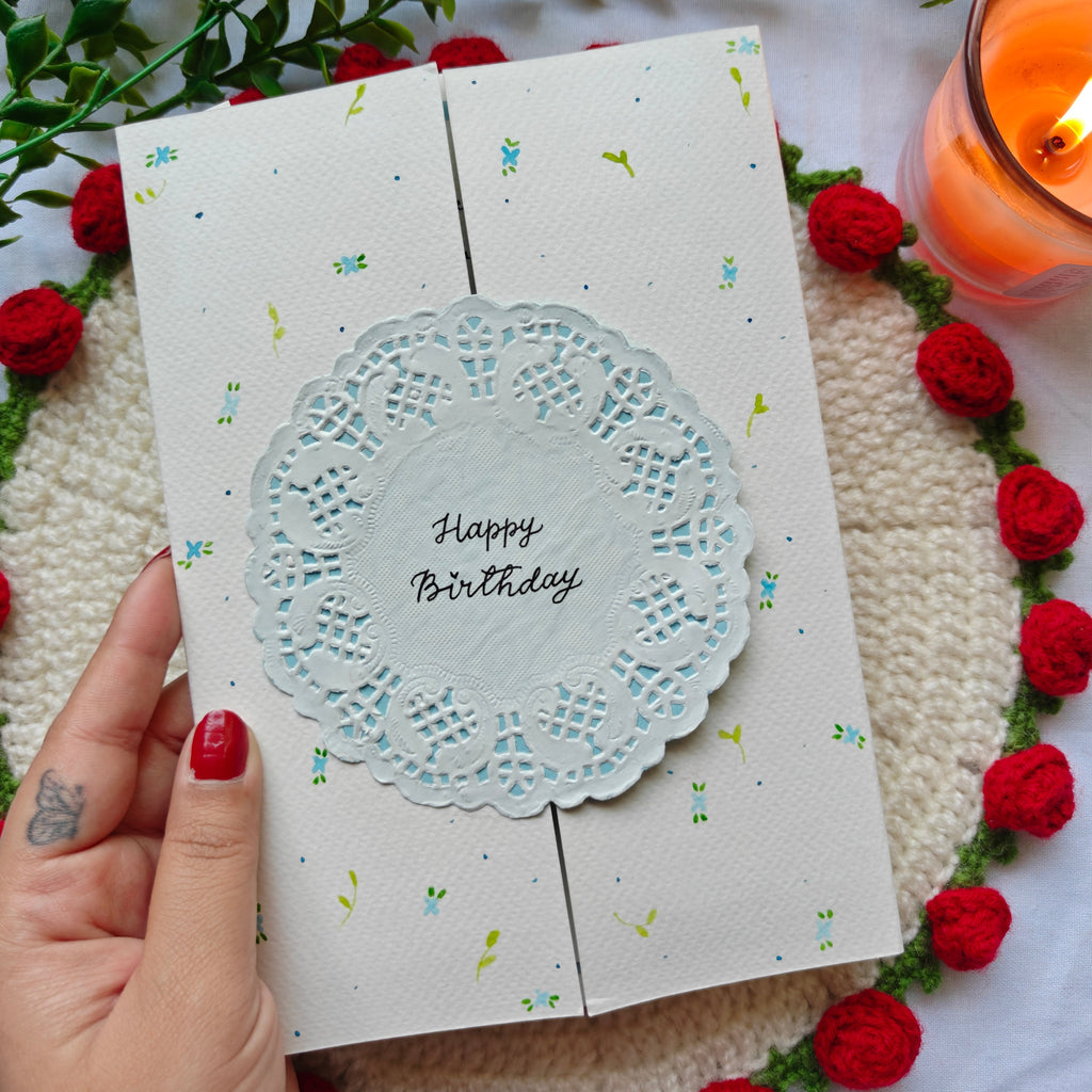 Birthday card - blue theme