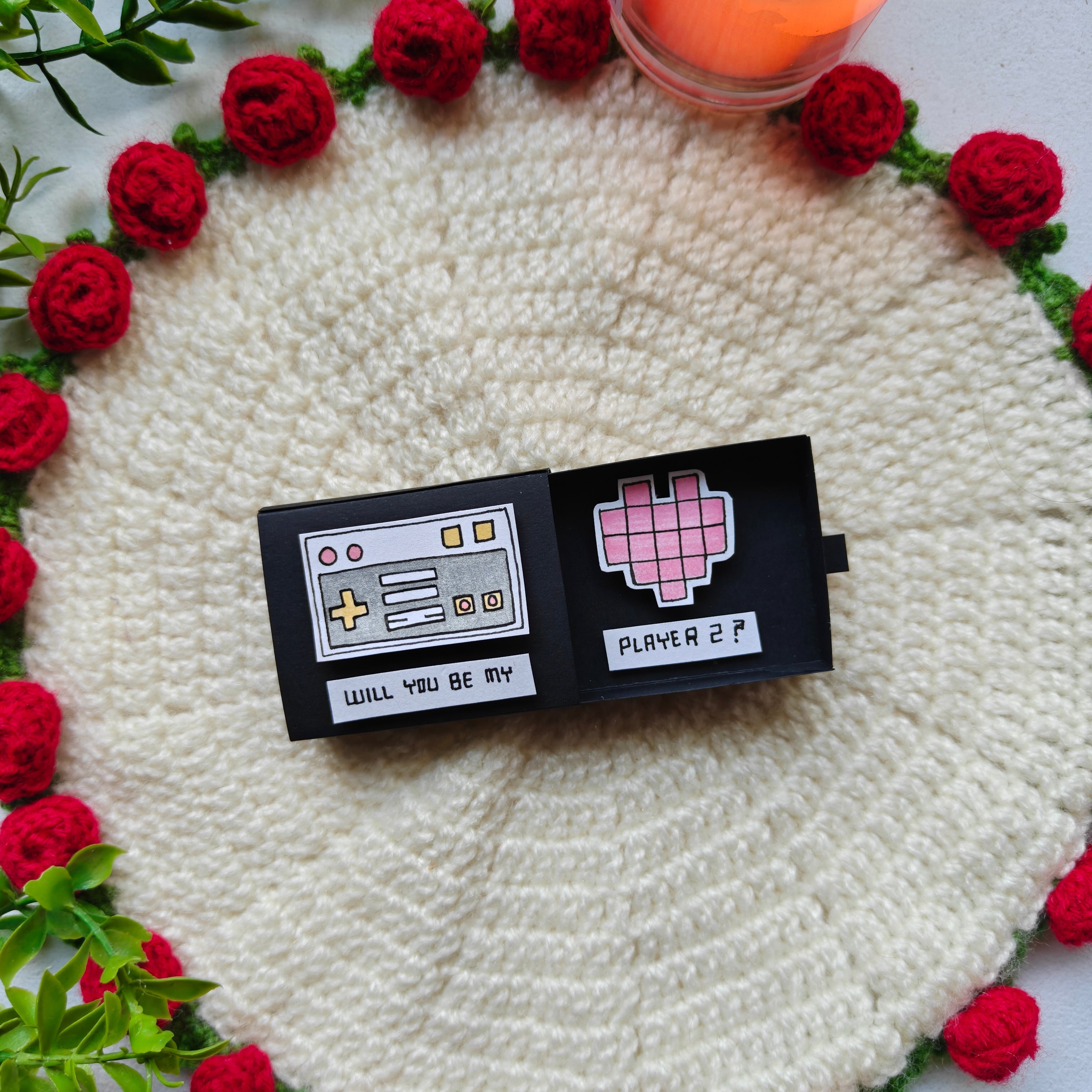 "Will You Be My Player 2?" Handmade Gamer Matchbox