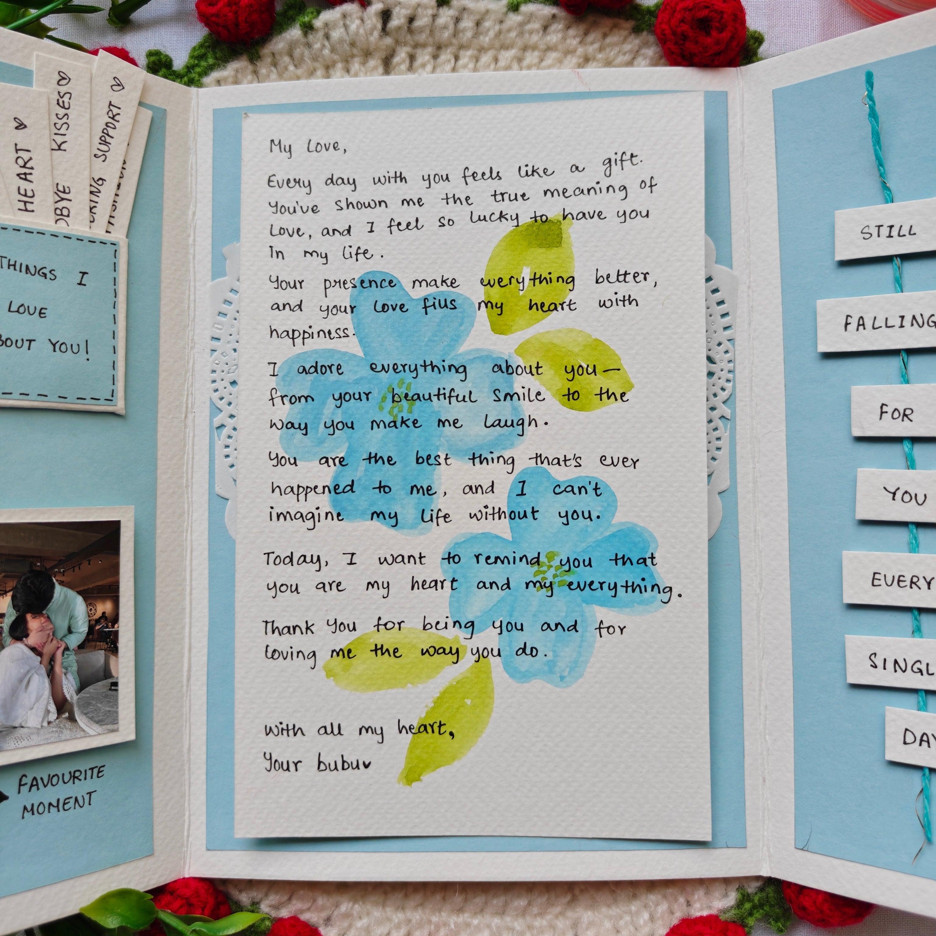 Birthday card - blue theme