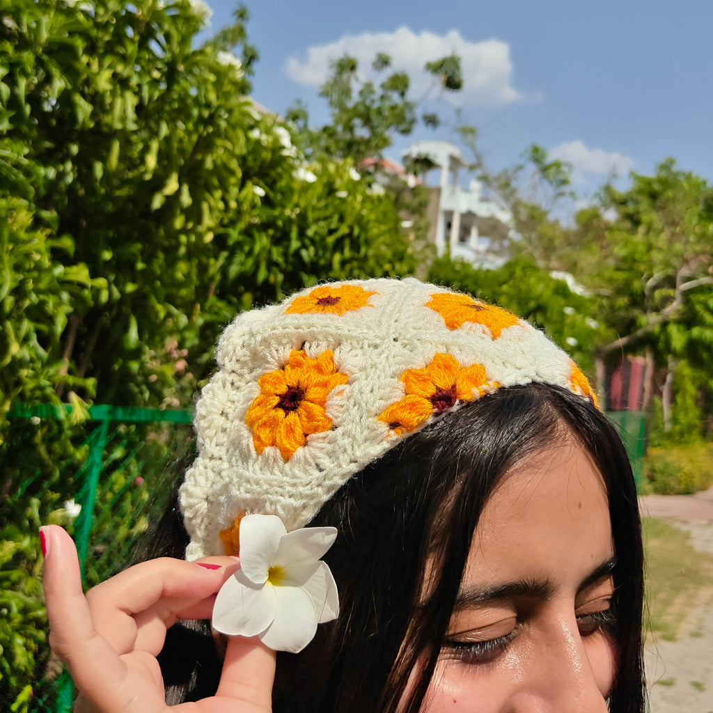 Sunflower Bandana- Crochet