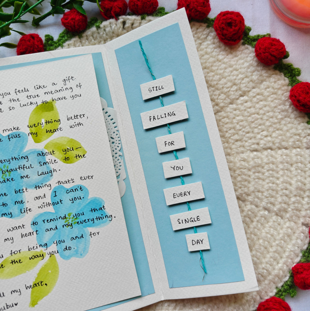 Birthday card - blue theme