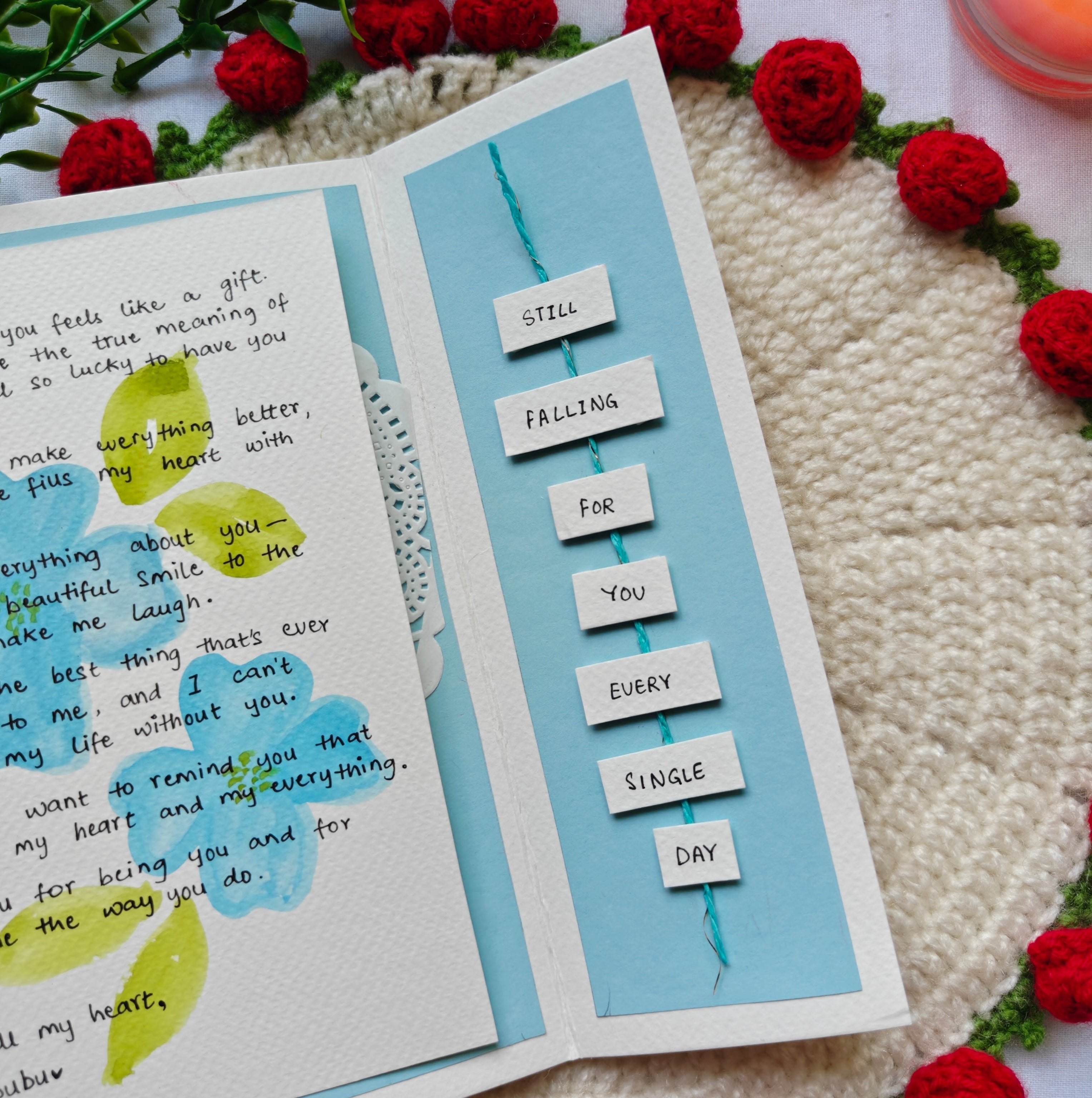 Birthday card - blue theme