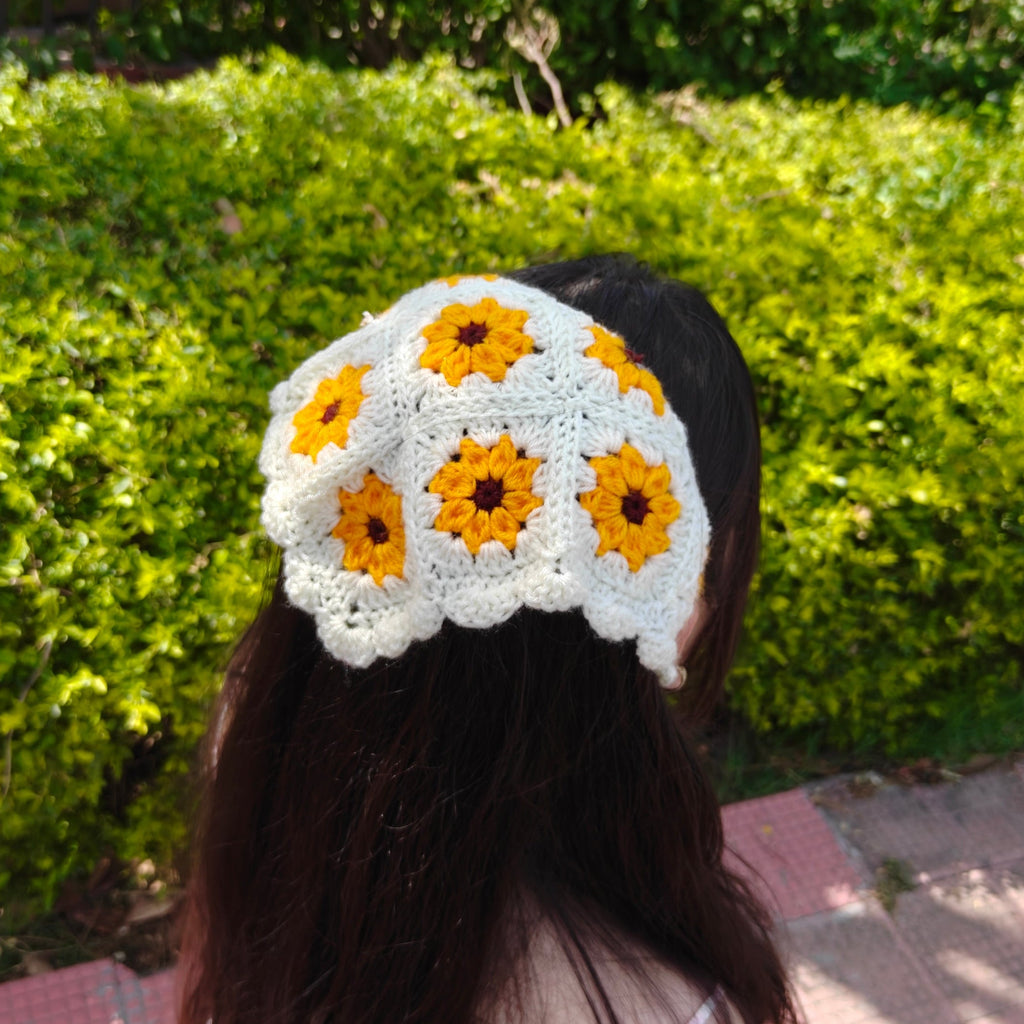 Sunflower Bandana- Crochet