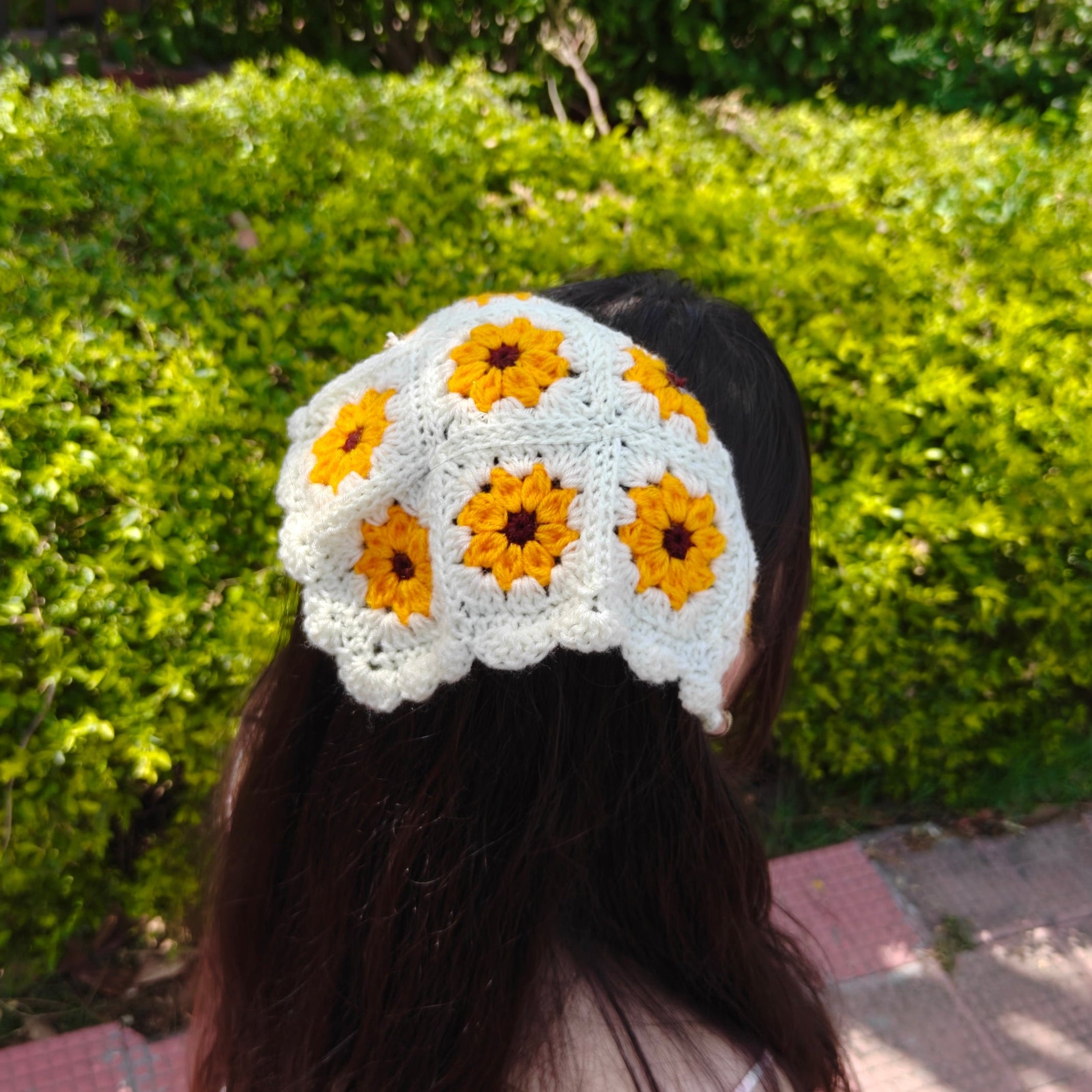 Sunflower Bandana- Crochet