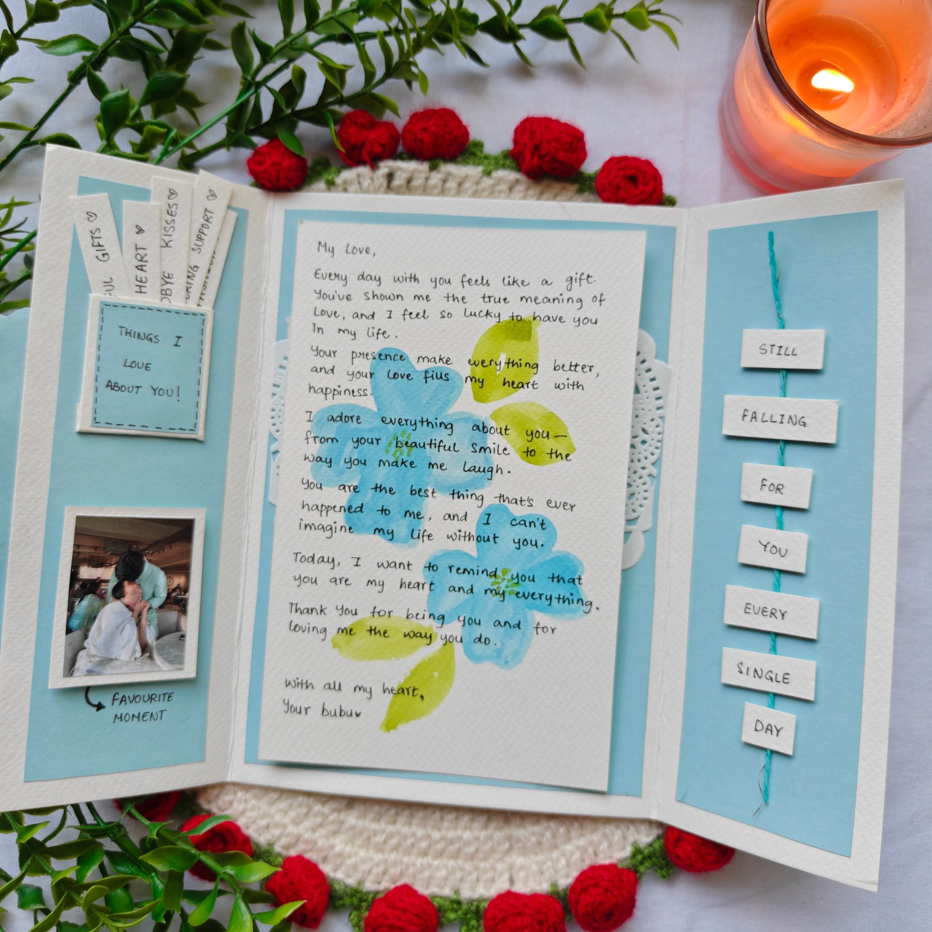 Birthday card - blue theme